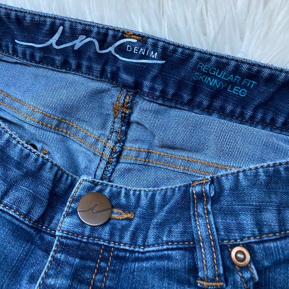 INC Denim regular fit skinny jeans - Picture 7 of 9